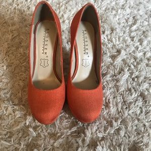 🧡orange leather high heels!! 🧡